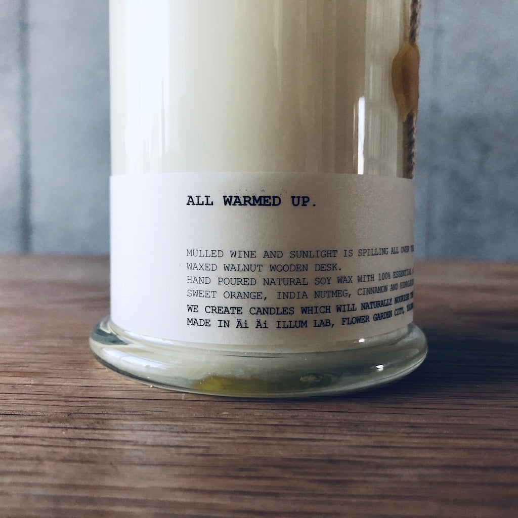 キャンドル - 03 ALL WARMED UP 150g - Borderless Creations