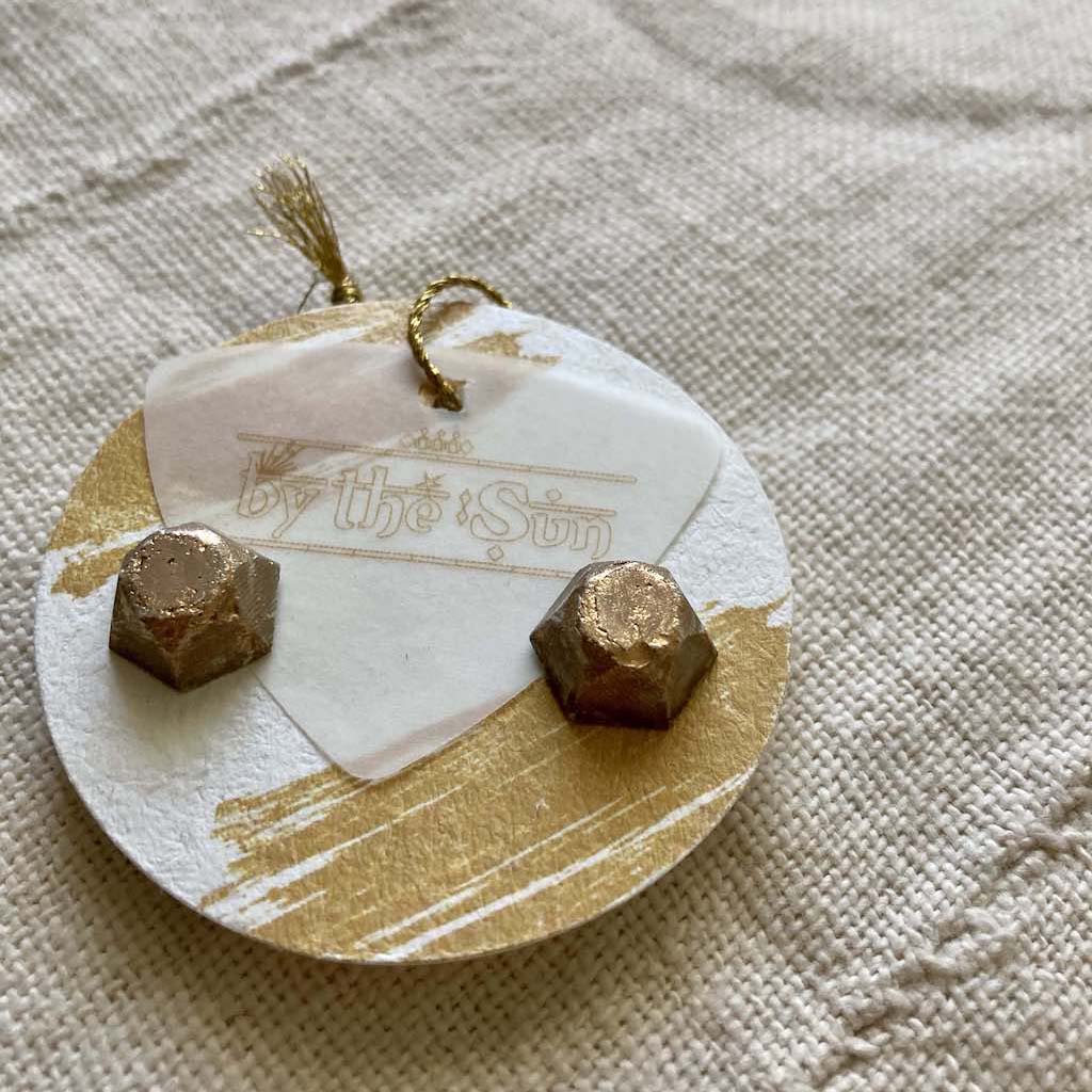 AROMA STONE HEXAGON (MIDDLE) - GOLD BLUE - Borderless Creations