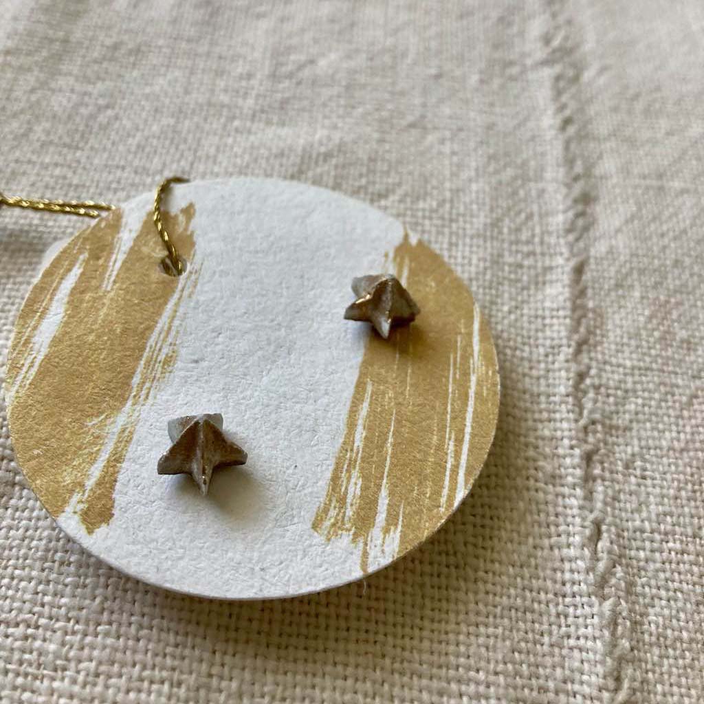 AROMA STONE STAR (SMALL) - GOLD BLUE - Borderless Creations