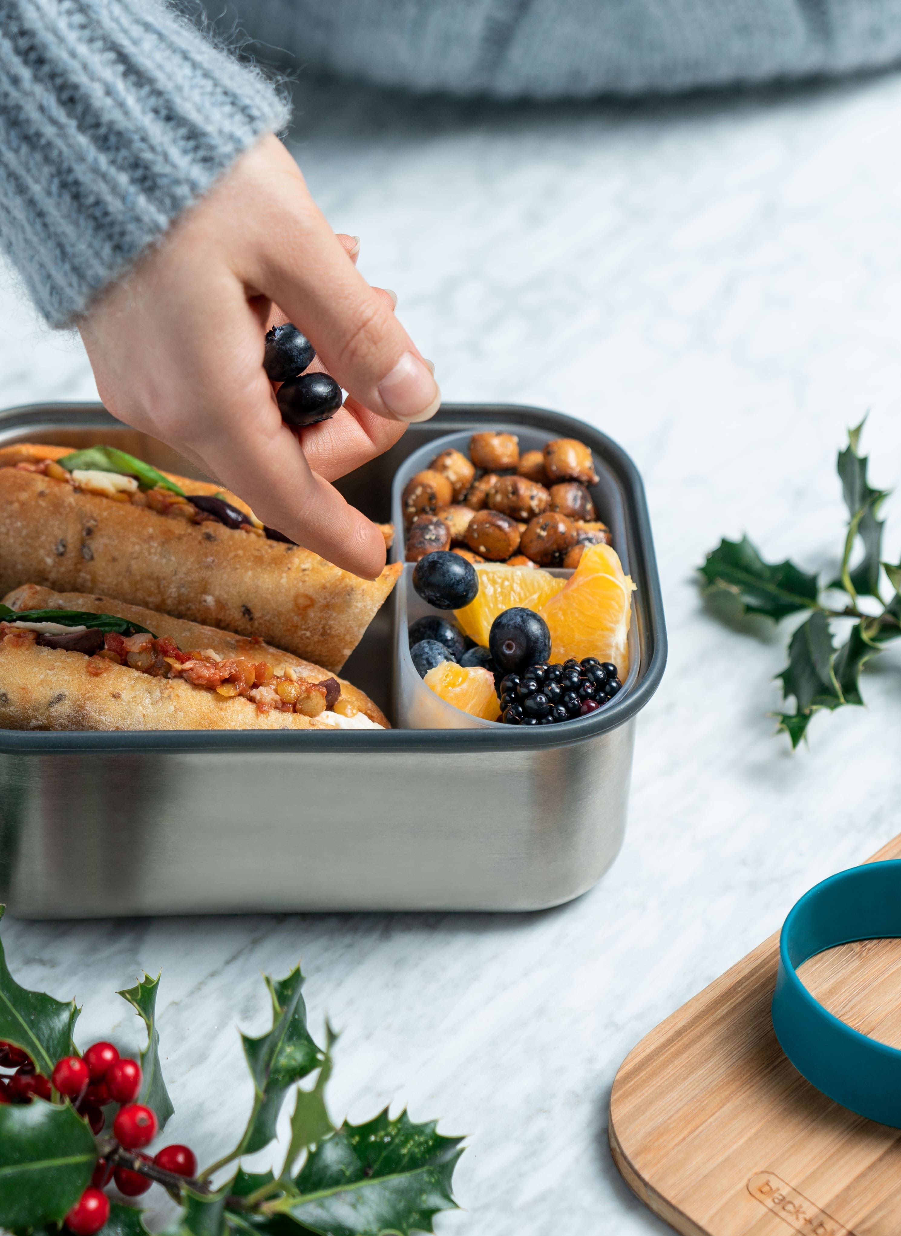 ステンレススチール サンドイッチボックス L - Borderless Creations