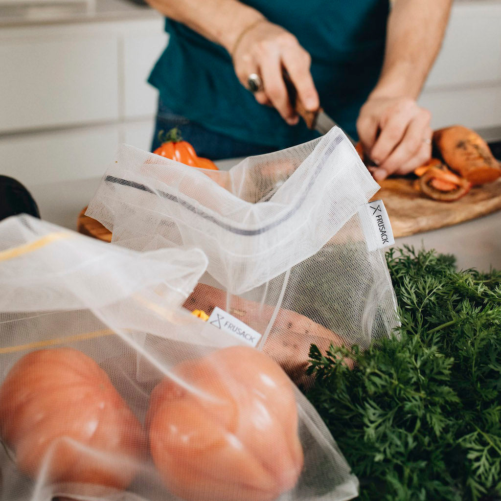 再利用できるプロデュース・バッグ - FRUSACK TRIO - Borderless Creations