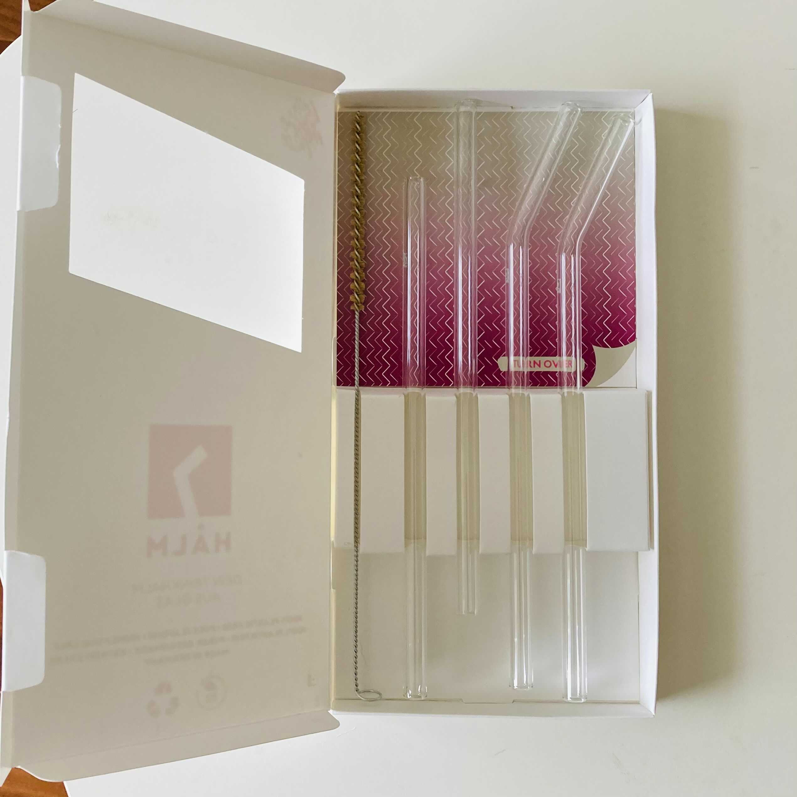 ガラスストロー ストレート&カーブ 4本セット - Borderless Creations