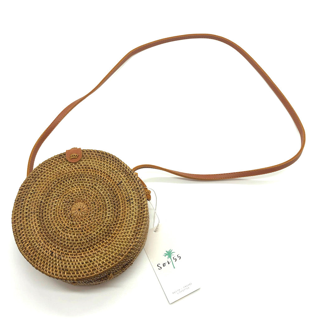 ラタン丸型バッグ - Borderless Creations