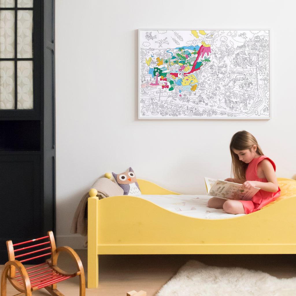 大きい塗り絵ポスター - DINO - Borderless Creations