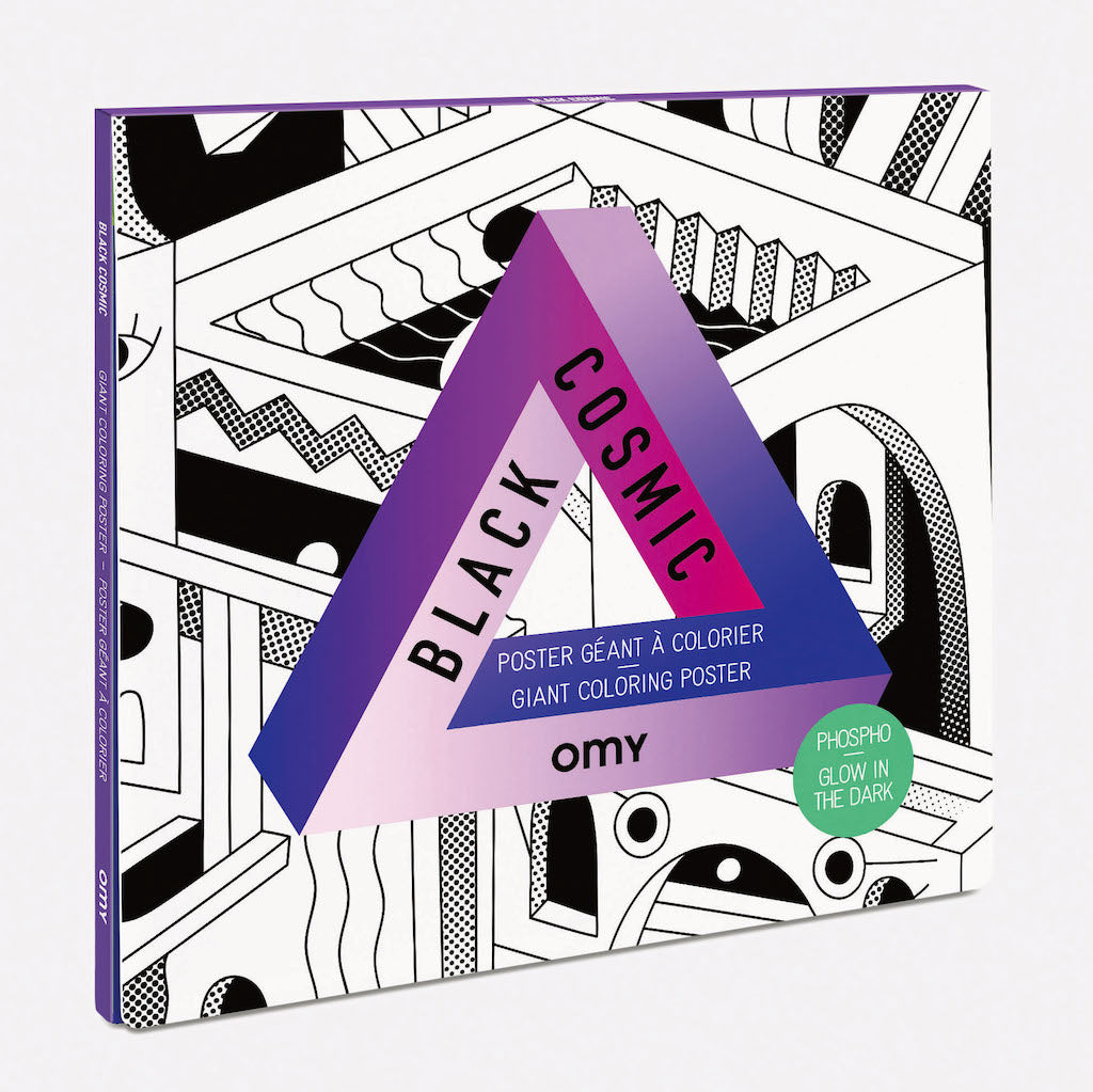 大きい塗り絵ポスター - BLACK COSMIC - Borderless Creations