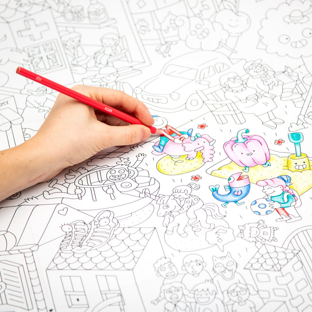 大きい塗り絵ポスター - KIDS LIFE - Borderless Creations