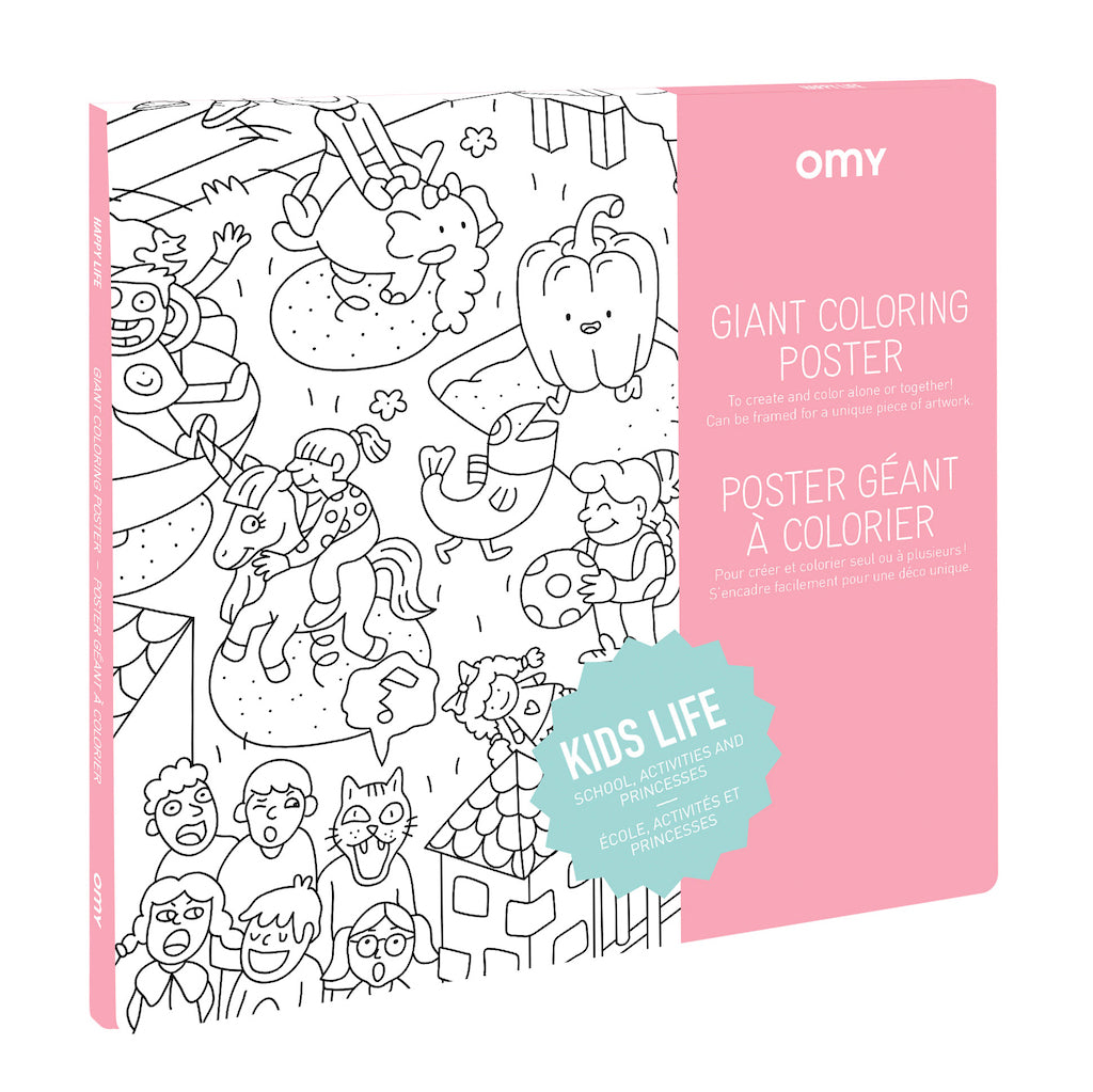 大きい塗り絵ポスター - KIDS LIFE - Borderless Creations