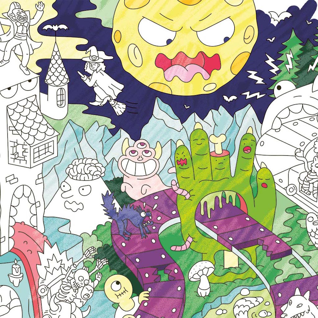 大きい塗り絵ポスター - ZOMBIES - Borderless Creations