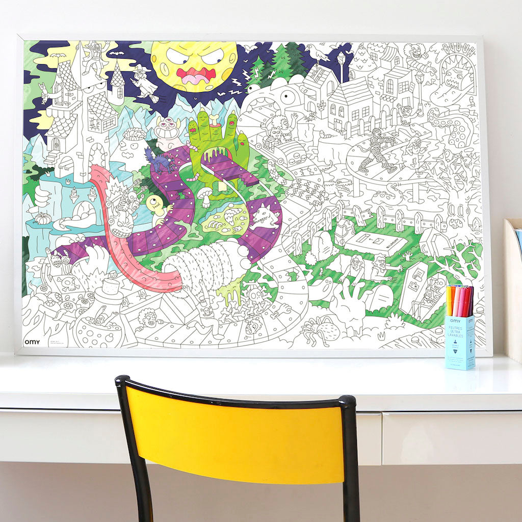 大きい塗り絵ポスター - ZOMBIES - Borderless Creations