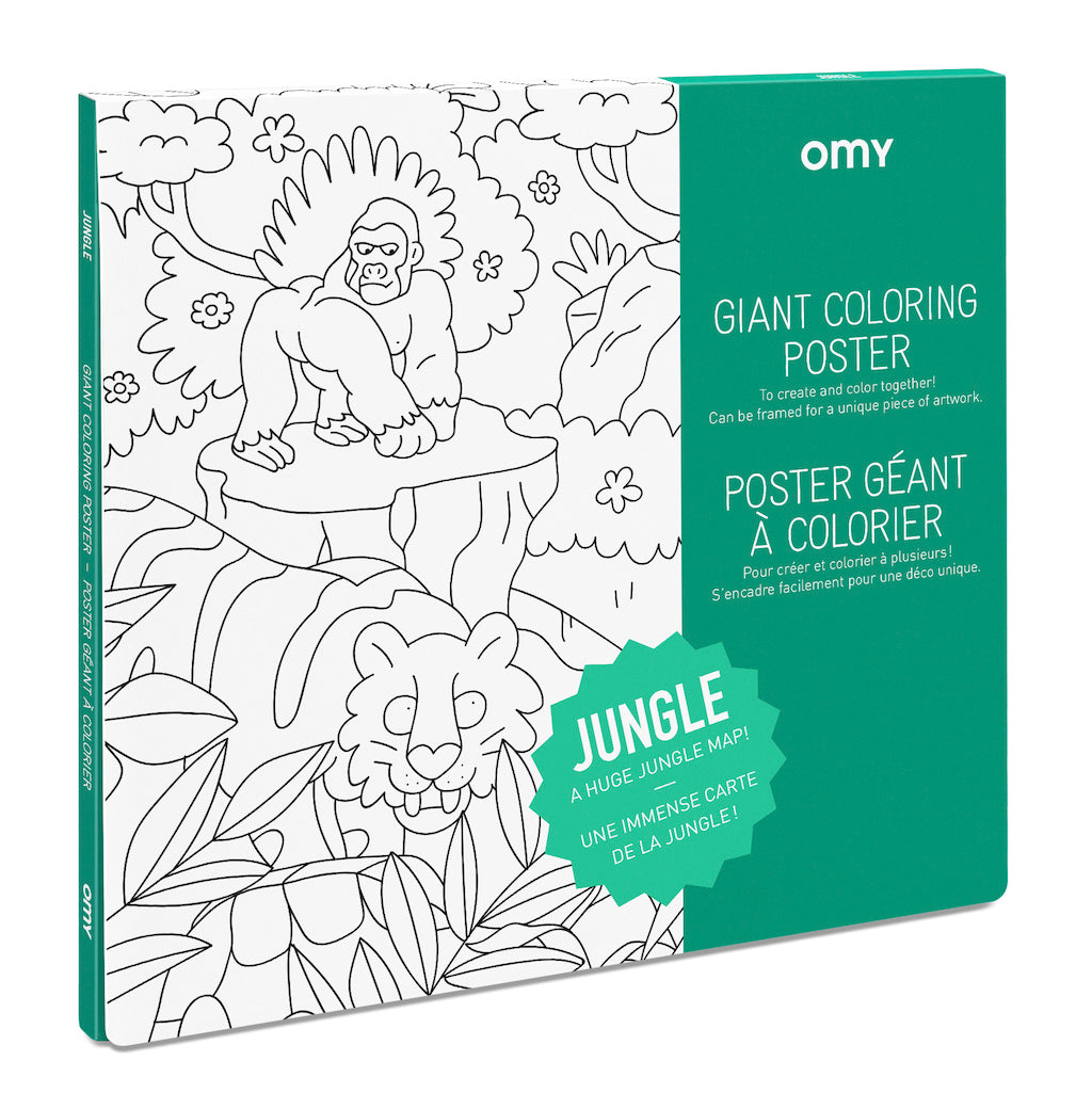 大きい塗り絵ポスター - JUNGLE - Borderless Creations